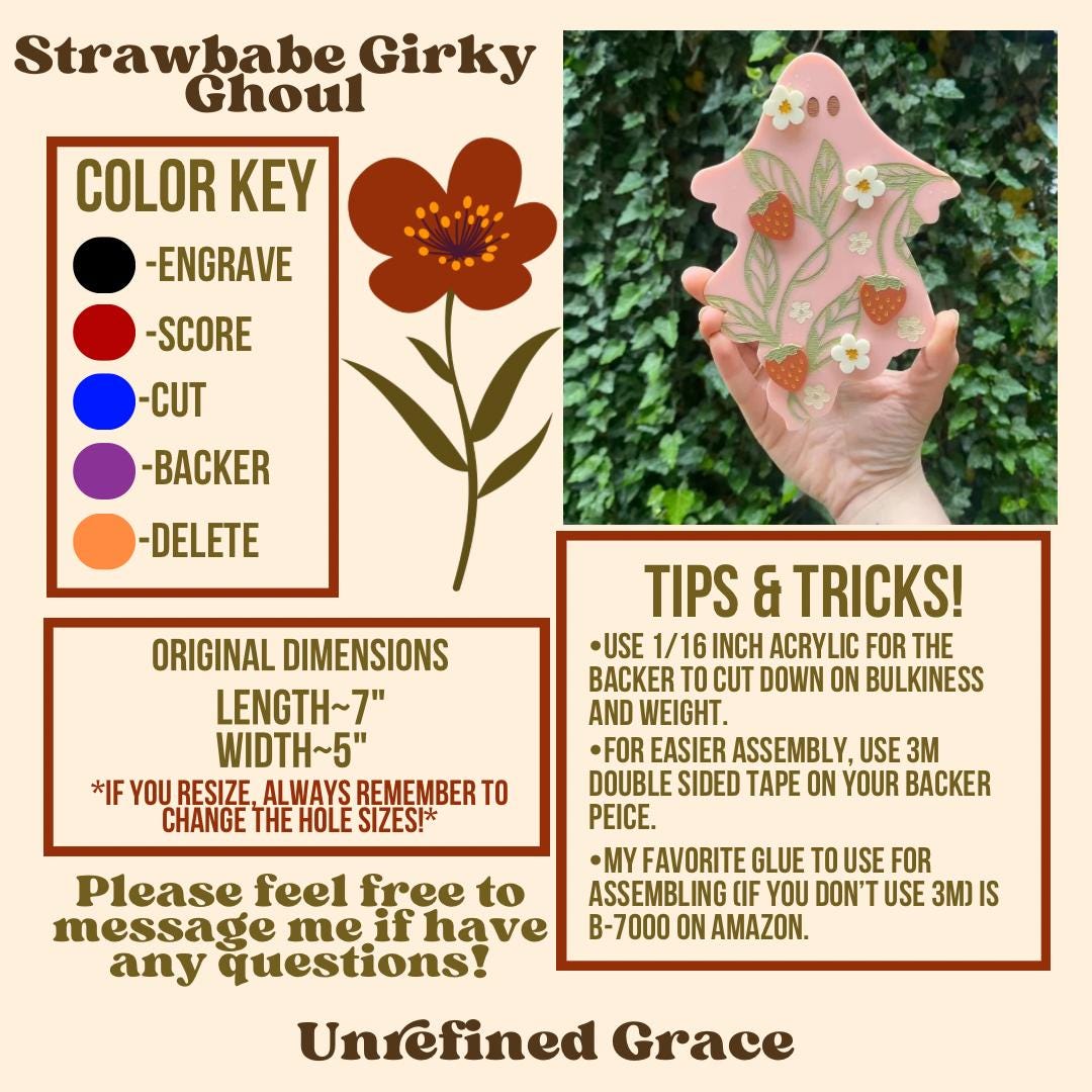 DIGITAL DOWNLOAD- Strawbabe Girly Ghoul Wall Hanging