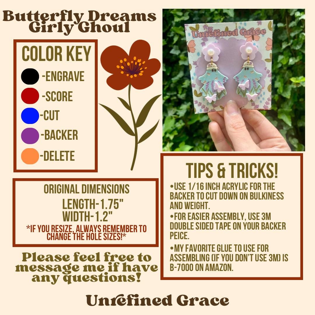 DIGITAL DOWNLOAD- Butterfly Dreams Earrings