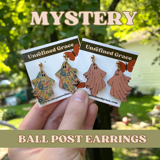 MYSTERY ball post earrings