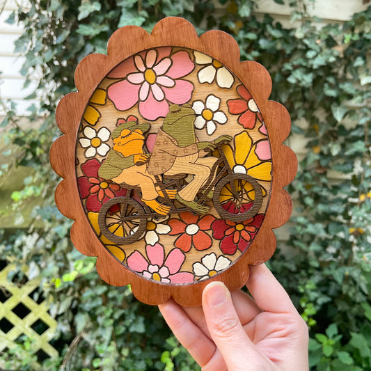 Vintage Toad & Frog Wall Hanging