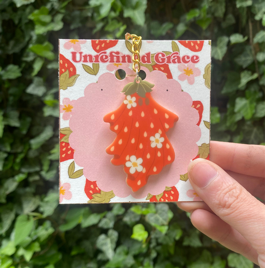 Berry Bramble- Strawberry Girly Ghoul Keychain