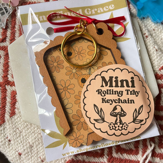 Pumpkin Mini Rolling Tray Keychain