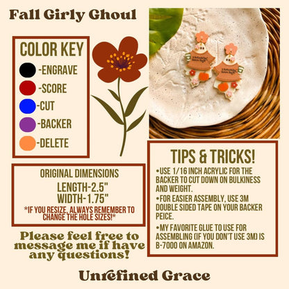 DIGITAL DOWNLOAD- I LOVE FALL Girly Ghouls