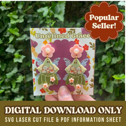 DIGITAL DOWNLOAD- Fairy Girly Ghoul Earrings