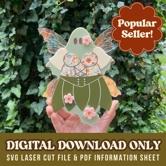 DIGITAL DOWNLOAD-Fairy Girly Ghoul Wall Hanging