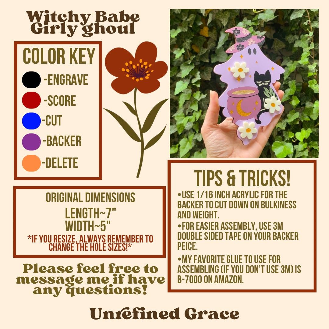 DIGITAL DOWNLOAD-Witchy Girly Ghoul Wall Hanging
